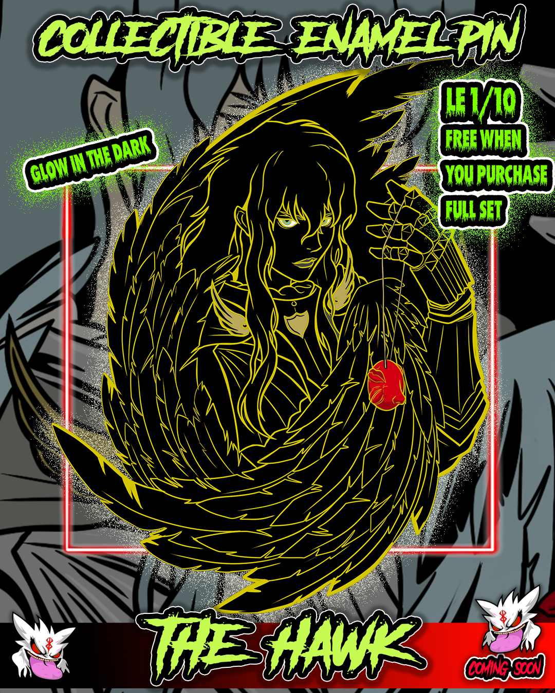 THE HAWK ENAMEL PIN PRE ORDER