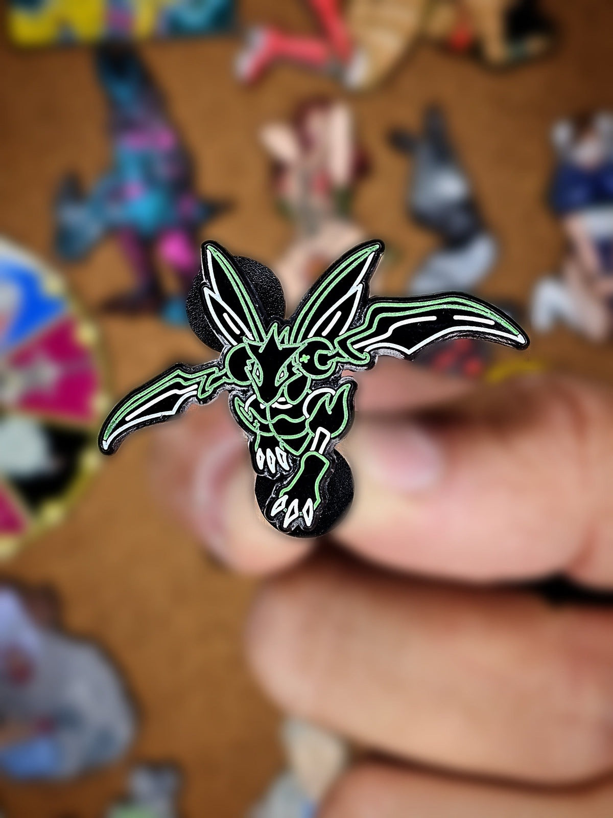 Neon Scyther Enamel Pin