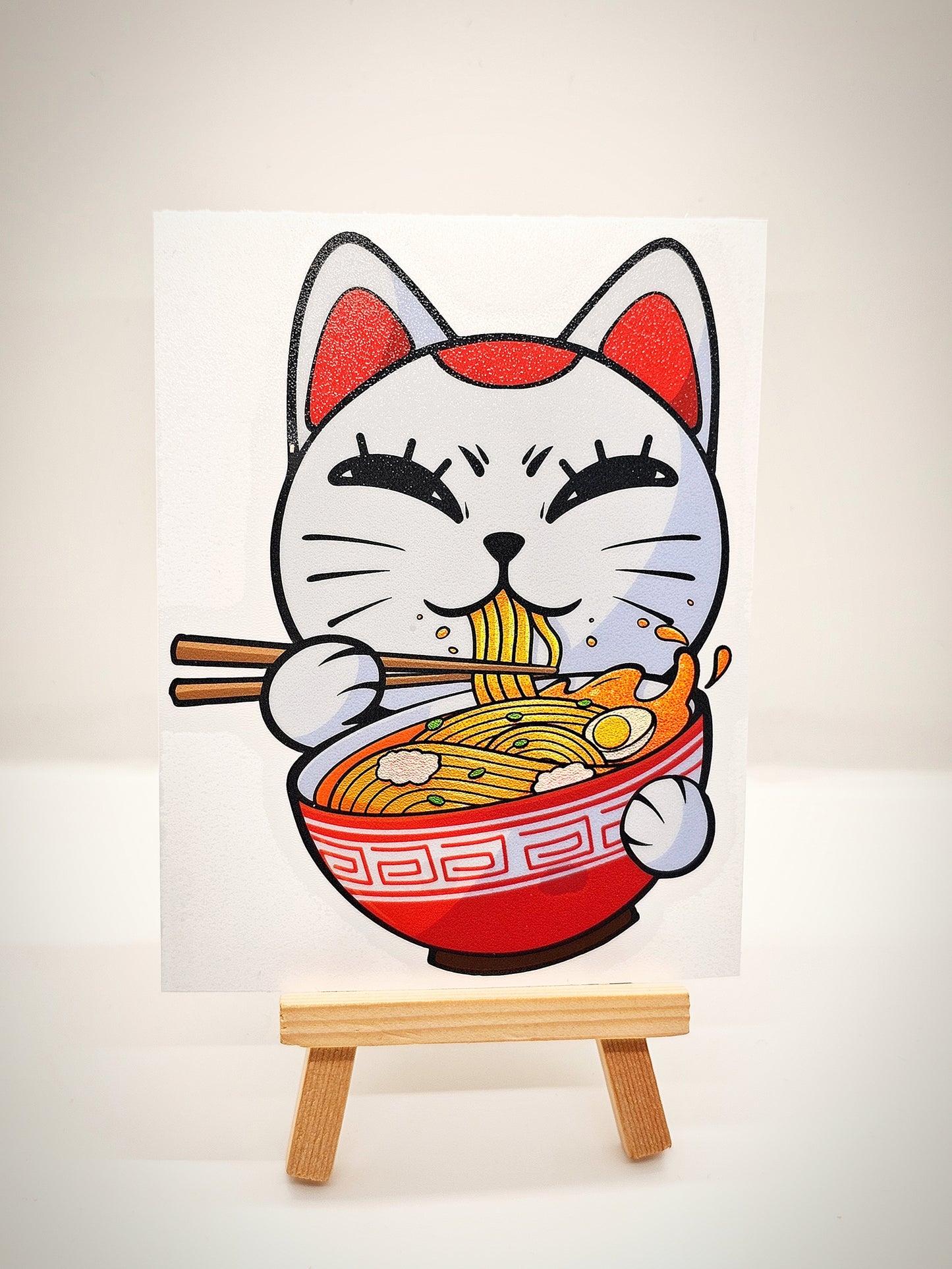 Cat Doll Granny Holographic sticker