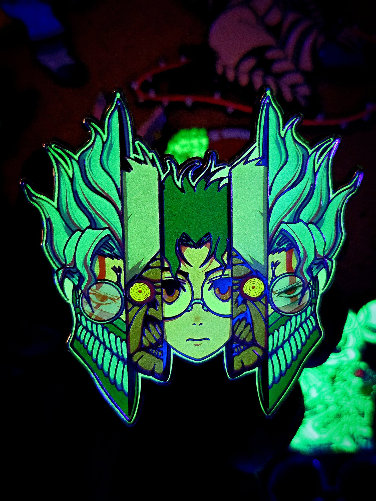 Oka-Split Enamel Pin