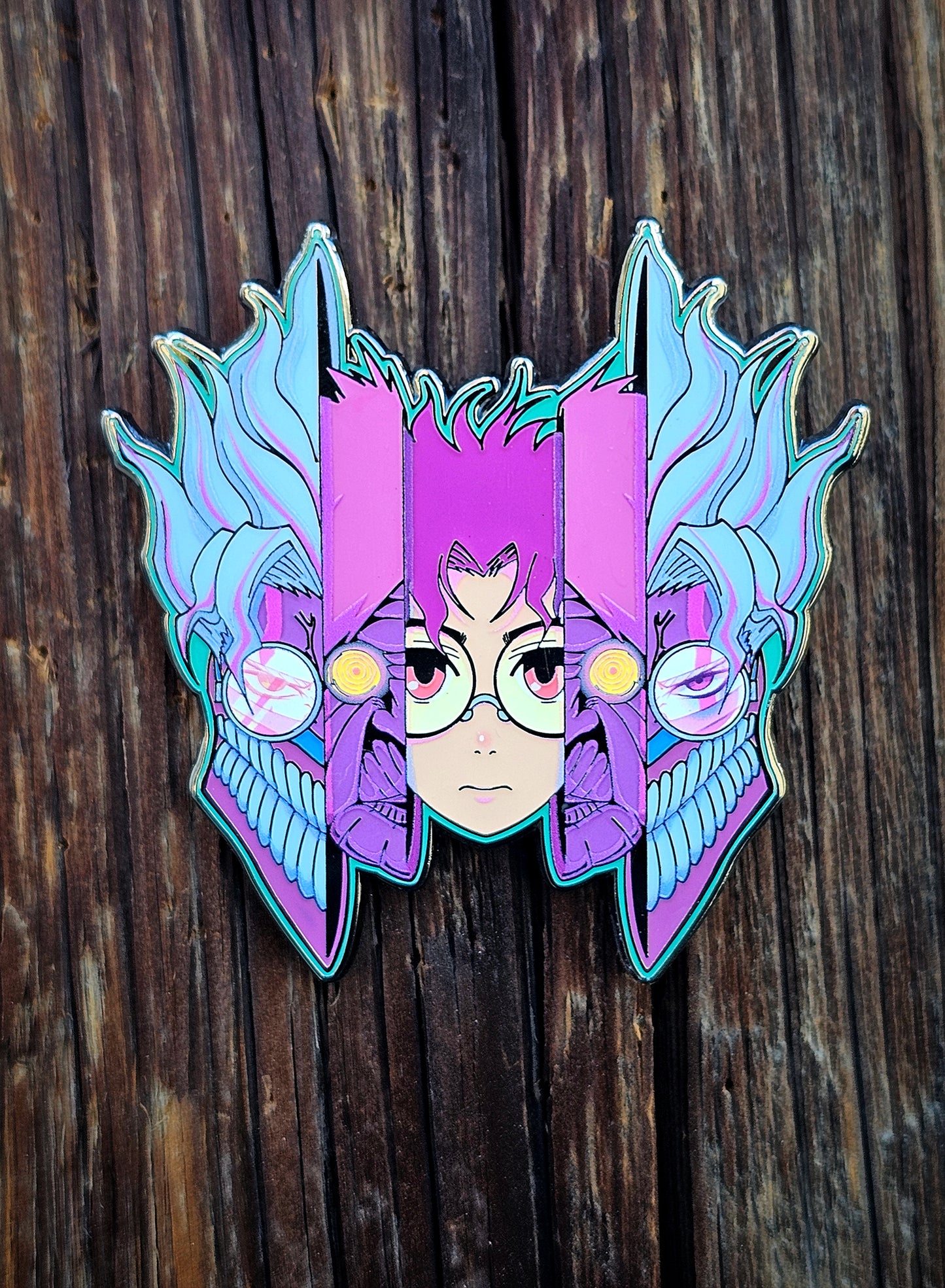 Oka-Split Enamel Pin