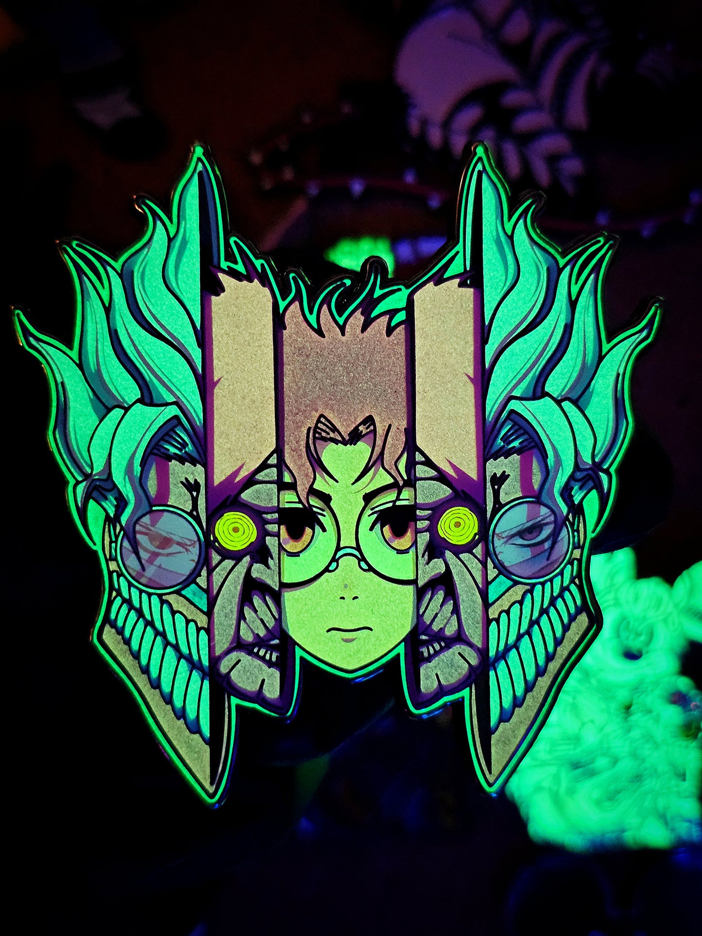 Oka-Split Enamel Pin