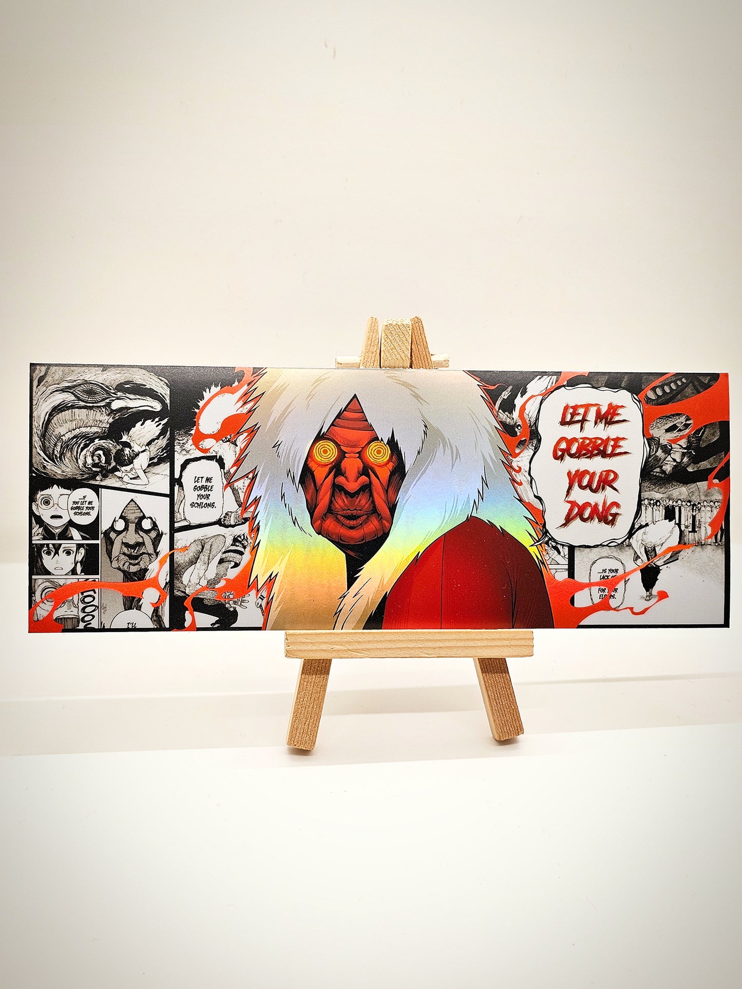 Gobble your Dong 8x3 Holographic sticker