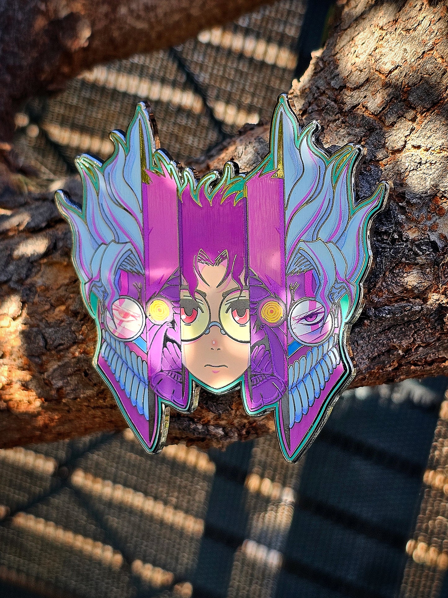 Oka-Split Enamel Pin