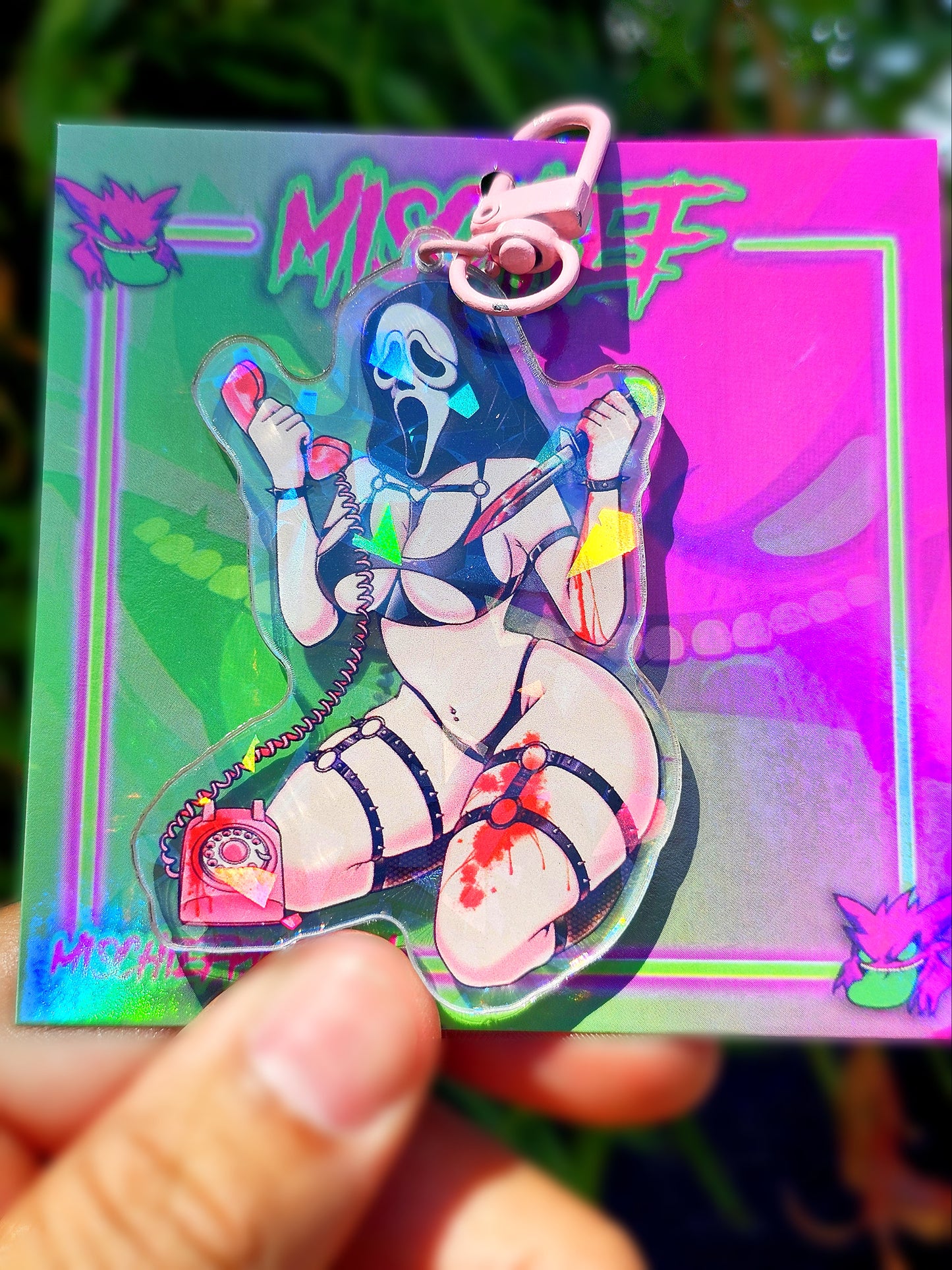 Ms. Ghost Lady acrylic keychain