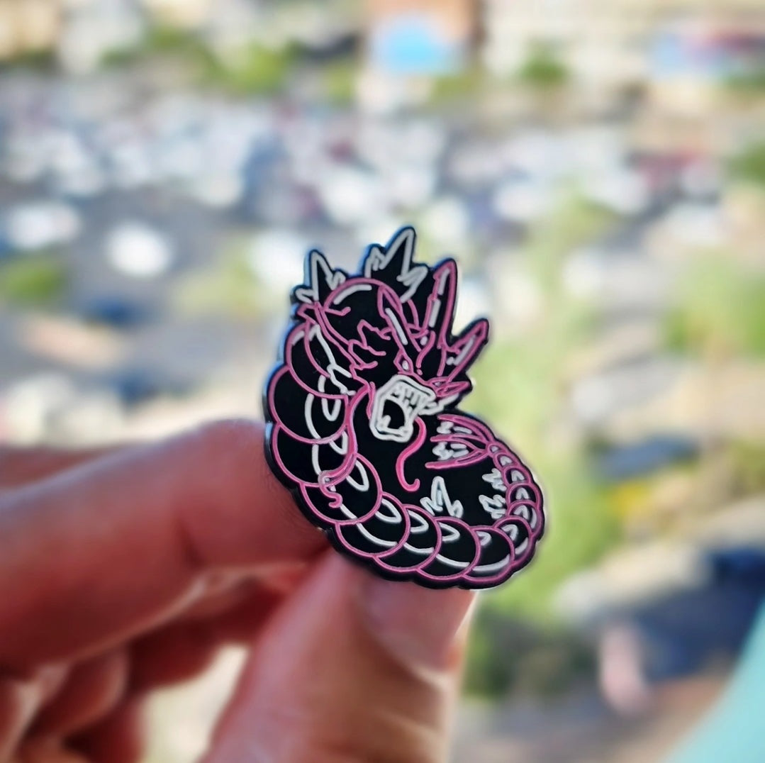 Neon Gyarados #130 enamel pin