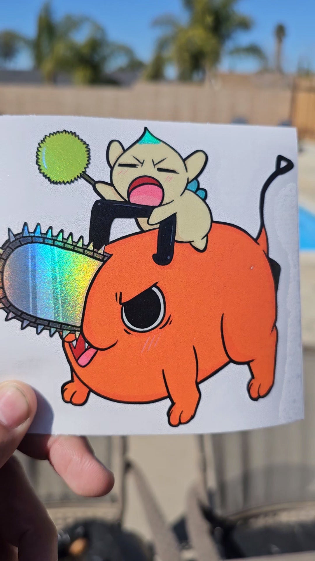 Devil Dog and Fairy 🗡🧚♂️🐕 Car sticker