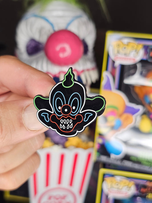 Shorty neon enamel pin