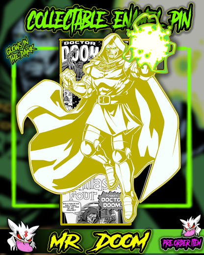 MR. DOOM COMIC ENAMEL PIN PRE ORDERS