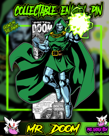 MR. DOOM COMIC ENAMEL PIN PRE ORDERS
