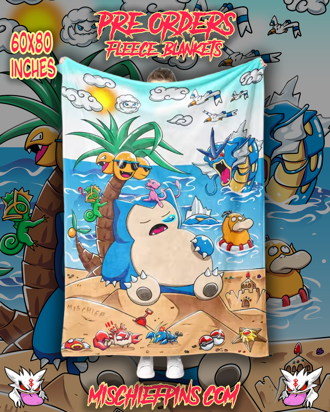 Snorlax blanket fleece blanket