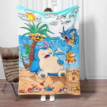 Snorlax blanket fleece blanket