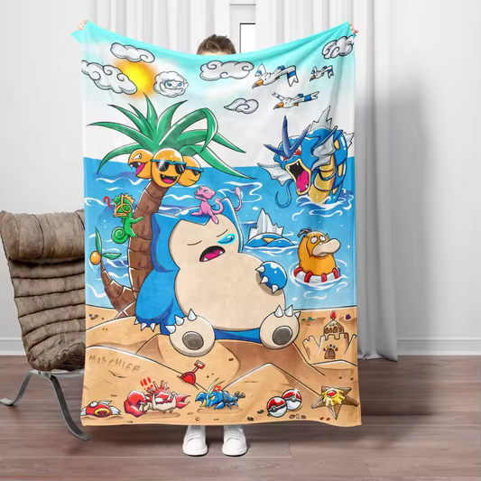 Snorlax blanket fleece blanket