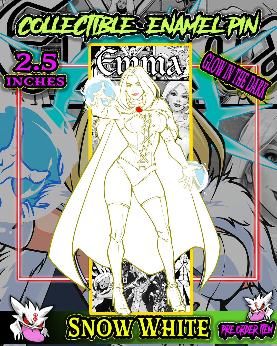 SNOW WHITE ENAMEL PIN PRE ORDER