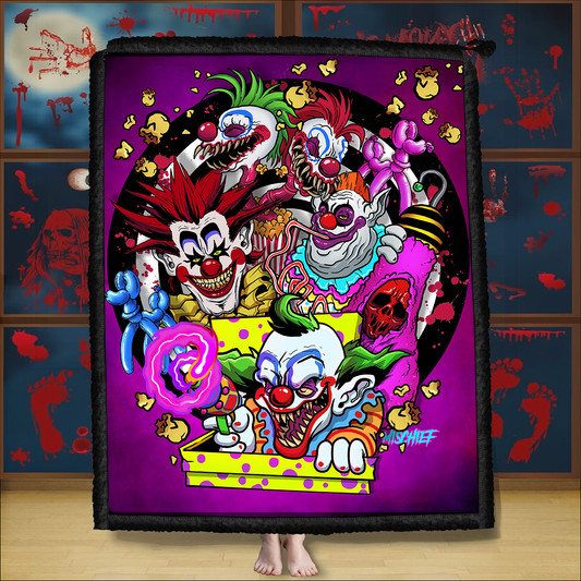 Space Klowns Sherpa Blanket