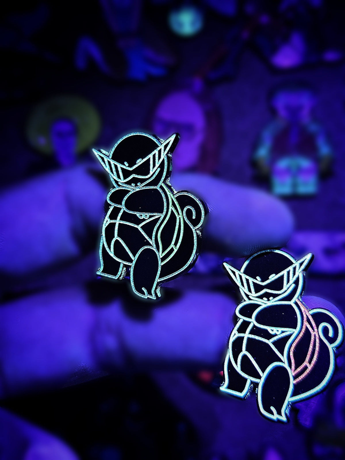 Squirtle Squad Neon Enamel Pin