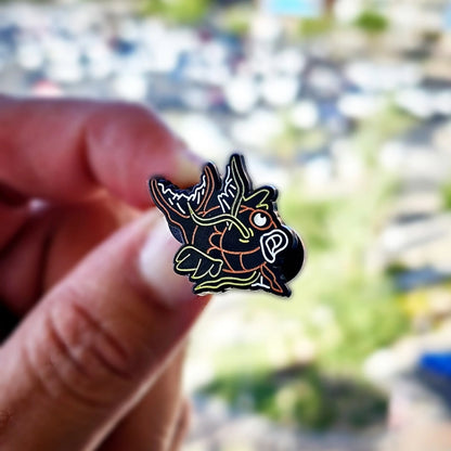 Neon Magikarp #129 Enamel Pin