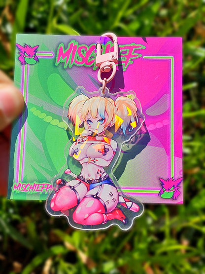 Clown Girl Acrylic Keychain