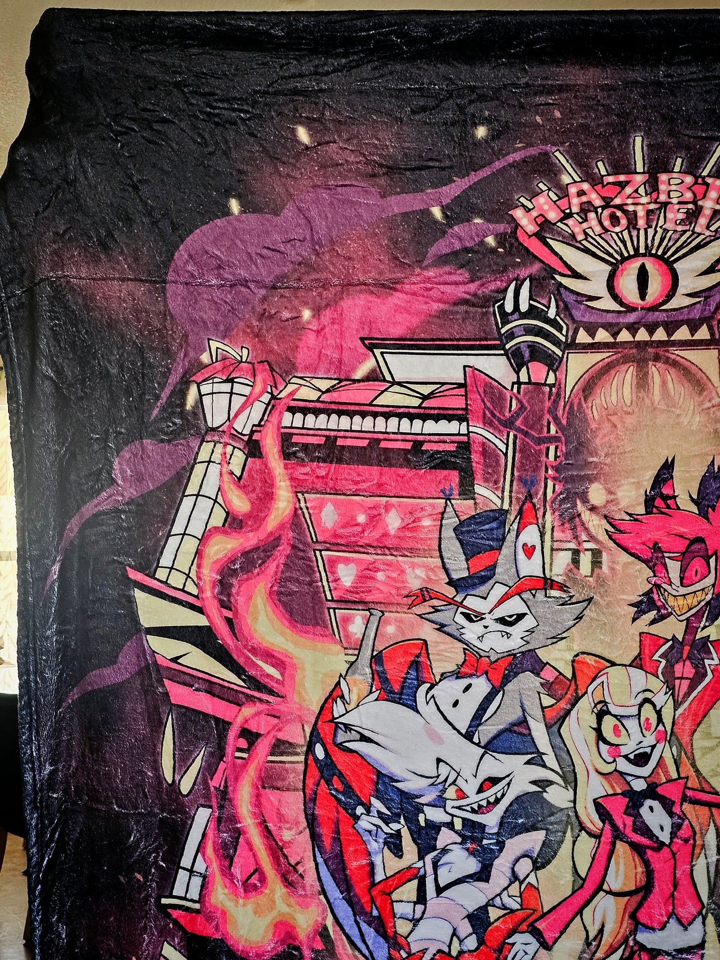 Hazbin Twin Size Fleece Blanket