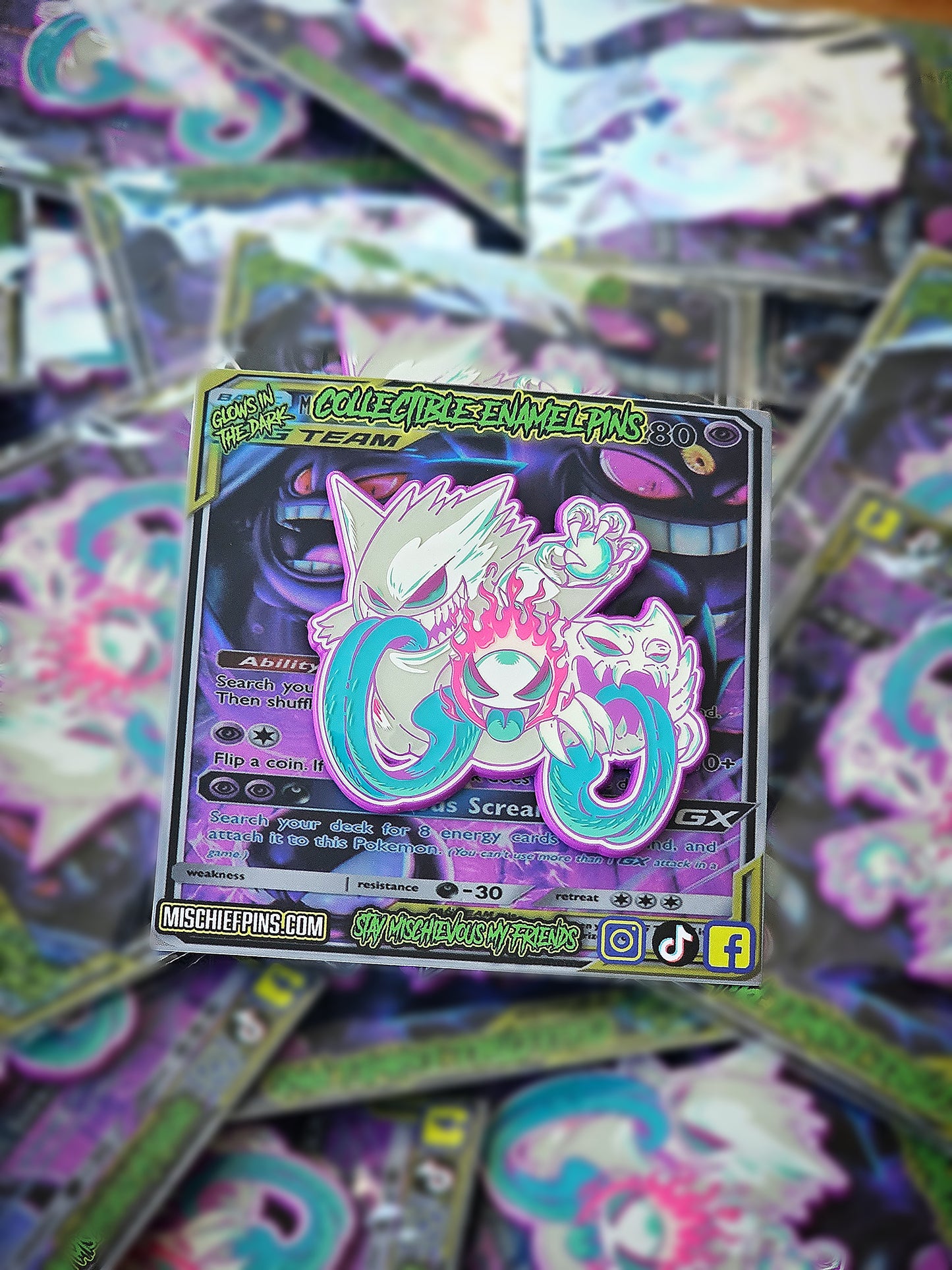 Gastly and Friends enamel pin