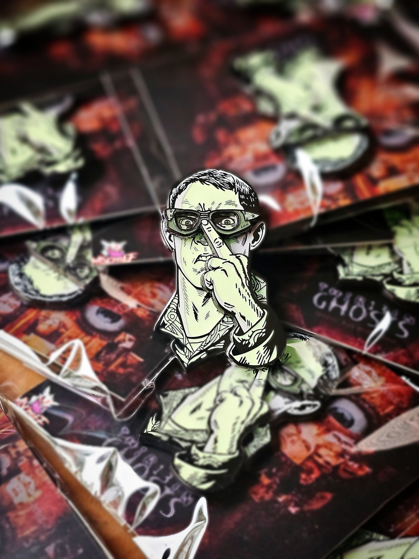 Flipping the Bird Sliding Enamel Pin