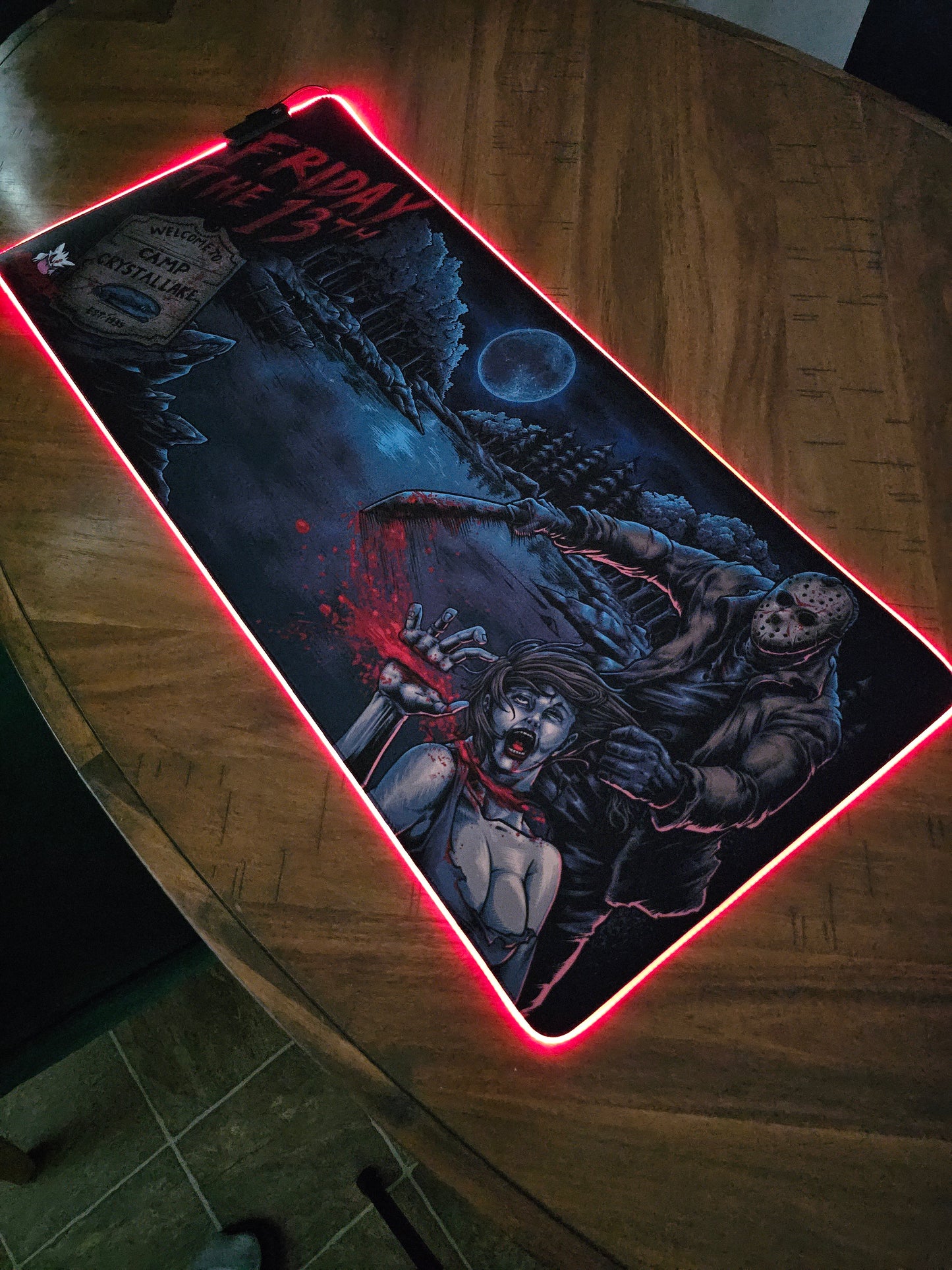 Masked Man LED Desk Mat