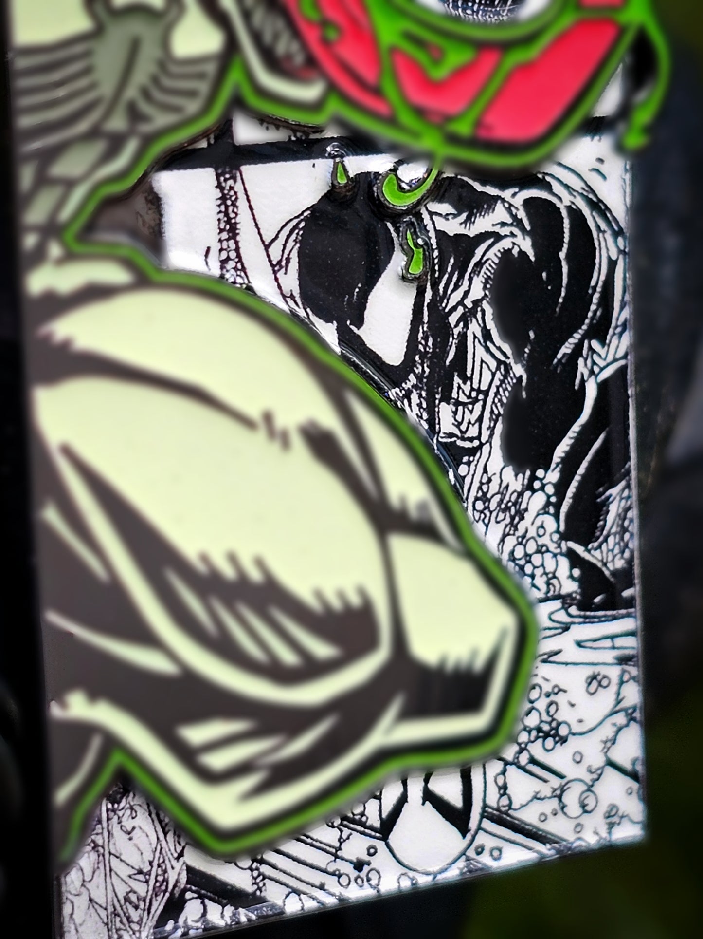 Symbiote Comic strip Enamel Pins