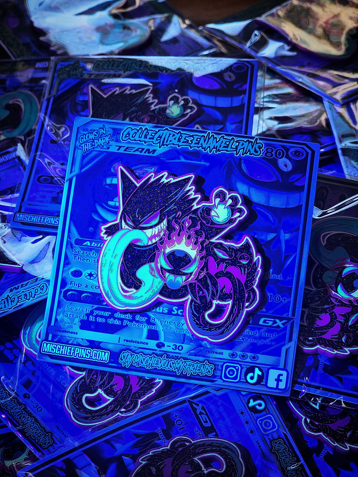 Gastly and Friends enamel pin