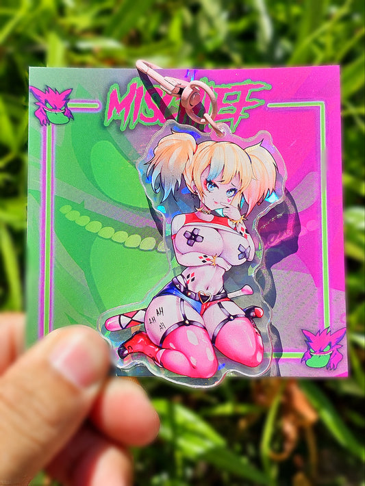 Clown Girl Acrylic Keychain