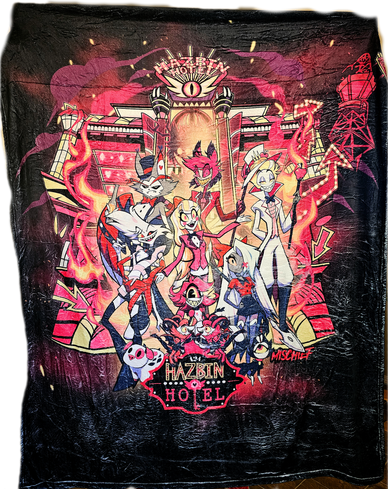 Hazbin Twin Size Fleece Blanket