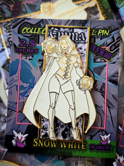 SNOW WHITE ENAMEL PIn