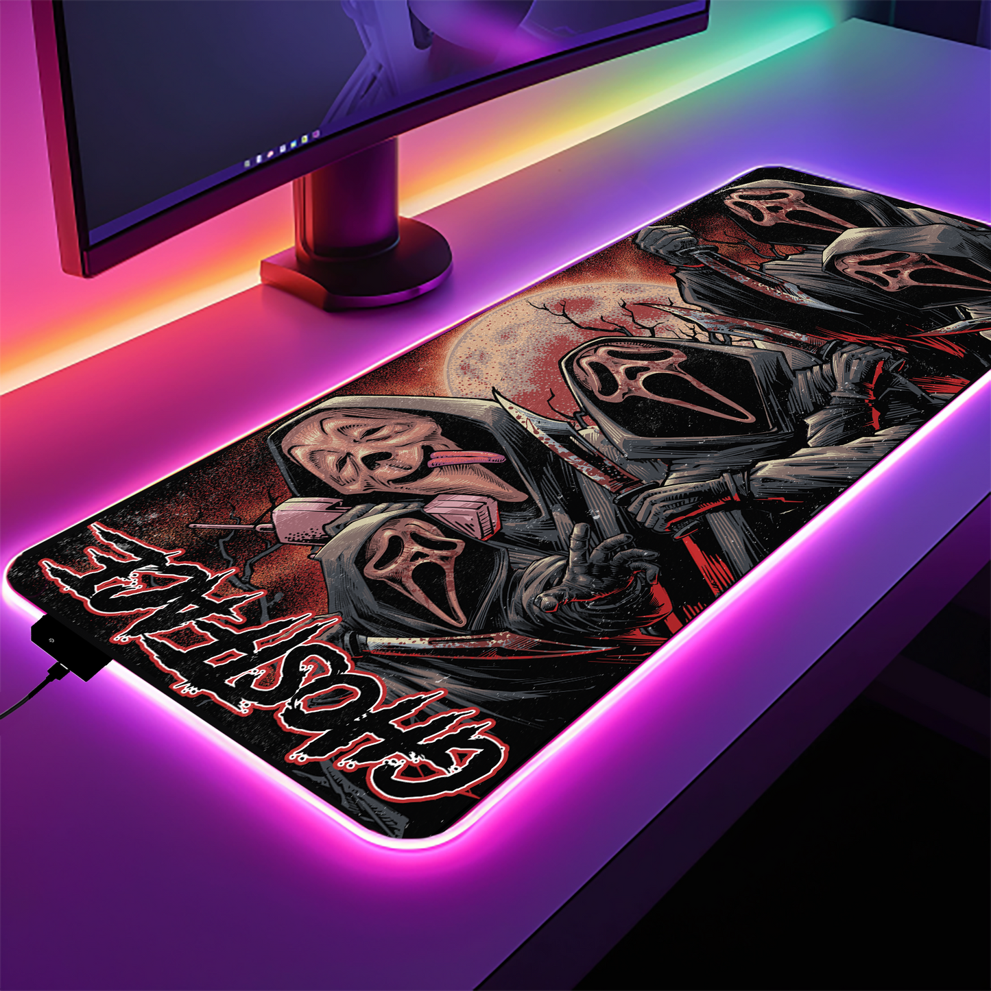 Ghost Slashers XXL LED Deskmat