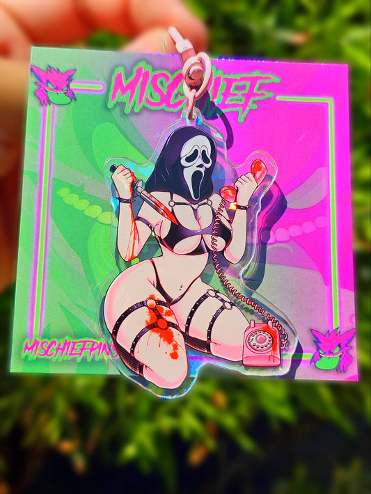 Ms. Ghost Lady acrylic keychain