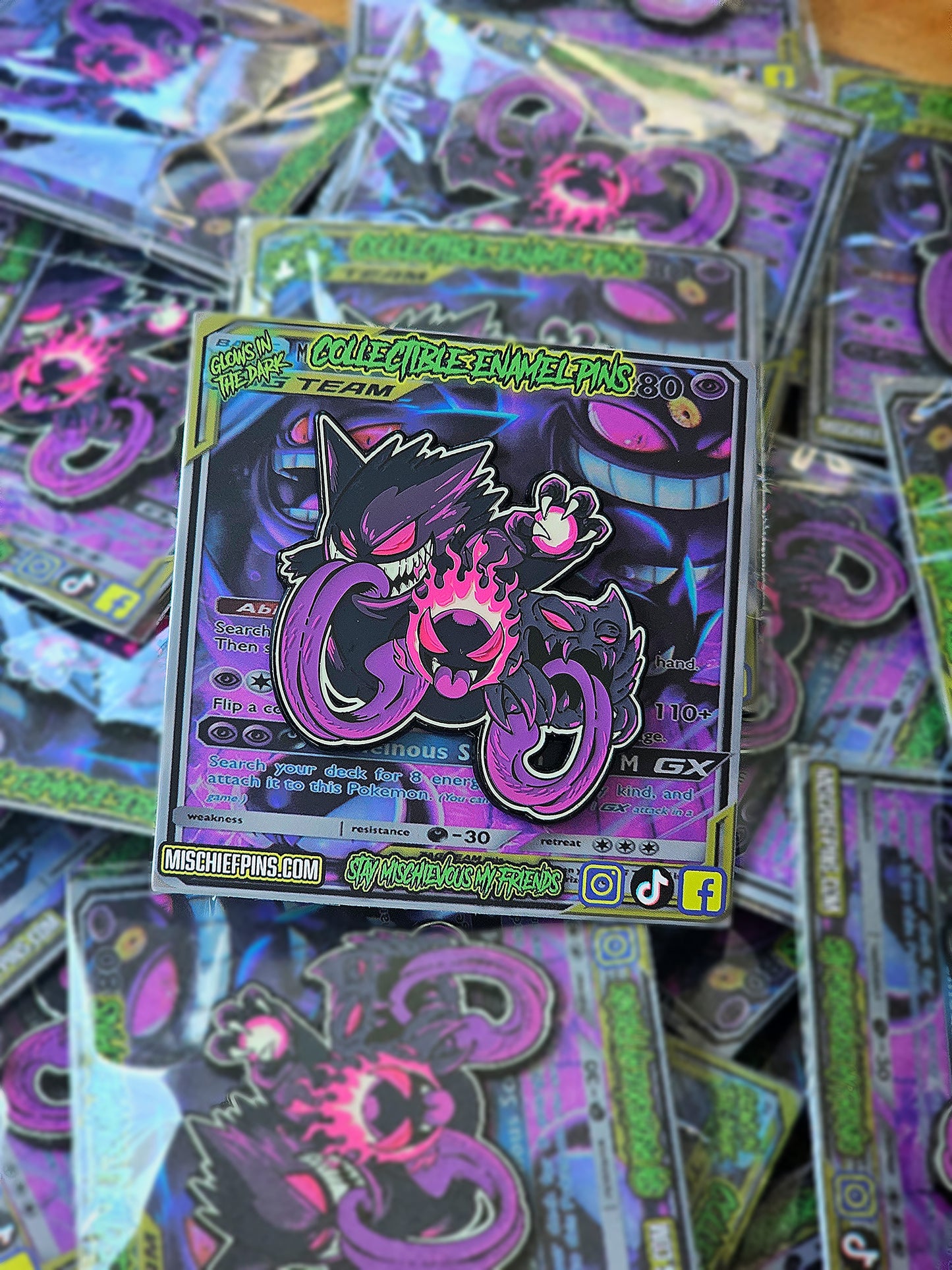 Gastly and Friends enamel pin