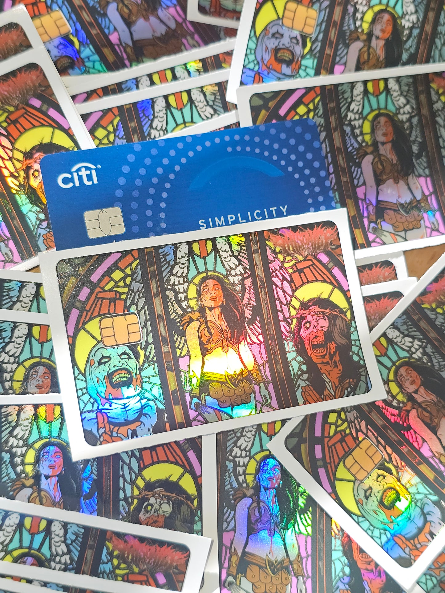 Stained glass Art Credit card skin