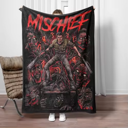 Evil 👁 Ash Fleece blanket